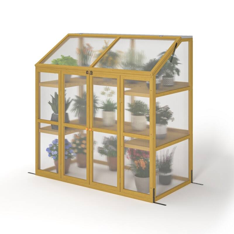 Wooden Greenhouse Polycarbonate Garden Shed for Plants