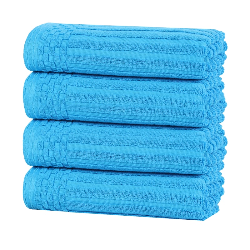 Superior Soho Ribbed Cotton Hand Towel Set of 4