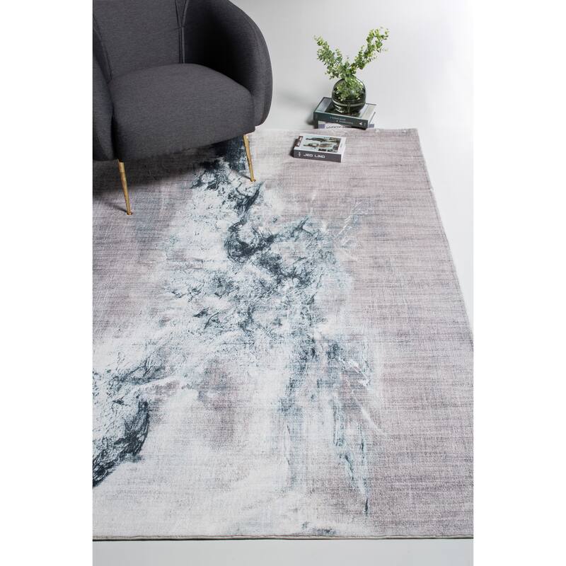 Domani Comfort Modern Abstract Faux Fur Rug