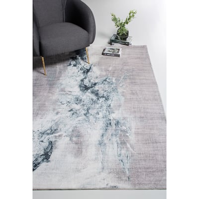 Domani Comfort Modern Abstract Faux Fur Rug