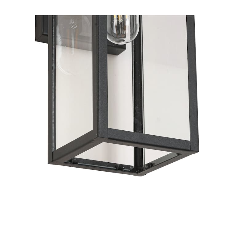 Matte Black Outdoor Wall Lantern Sconce