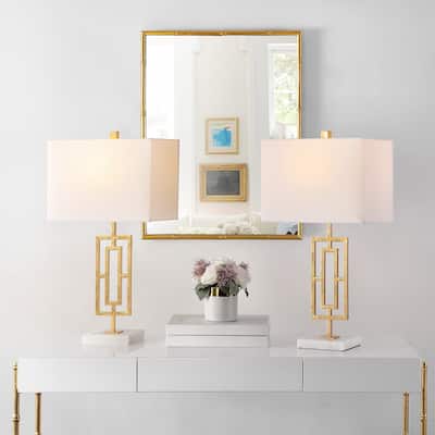 SAFAVIEH Lighting Yara 26-inch Iron LED Table Lamp (Set of 2) - 14" W x 8" L x 26.25" H