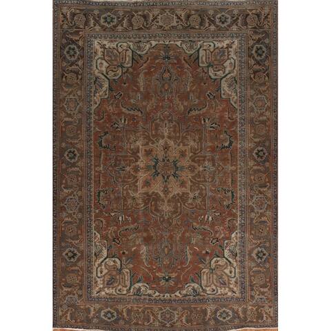 Traditional Heriz Persian Wool Area Rug Hand-knotted Home Decor Carpet - 8'2" x 11'0"