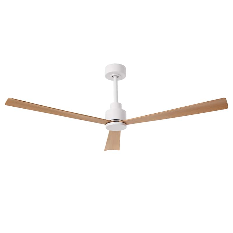 52-inch Farmhouse White Remote Indoor Ceiling Fan without Lights
