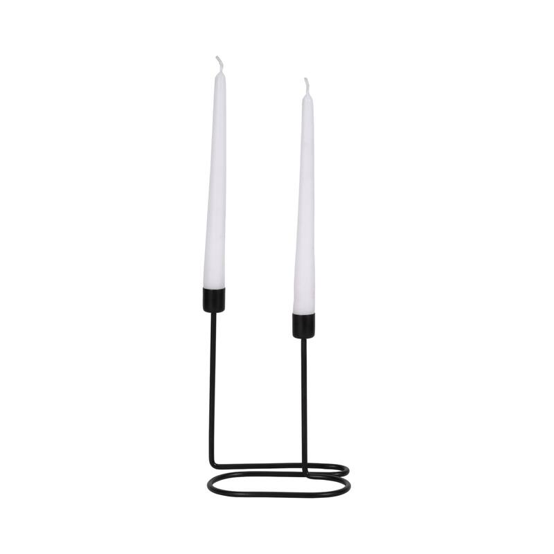 Decorative Sculptural Wire Double Taper Candle Holder