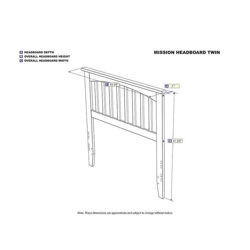 Mission Headboard with USB Charging Station