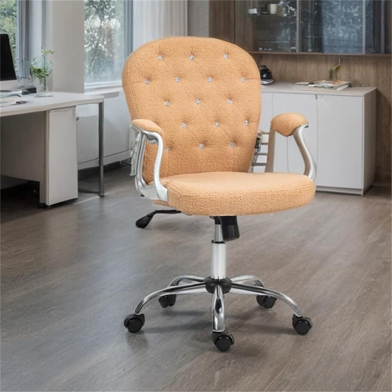 Teddy Swivel Home Office Chair w/ Padded Armrests,Adjustable Height