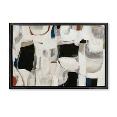 Stupell Dynamic Earthy Shapes Framed Floater Canvas Wall Art Design By Kippi Leonard