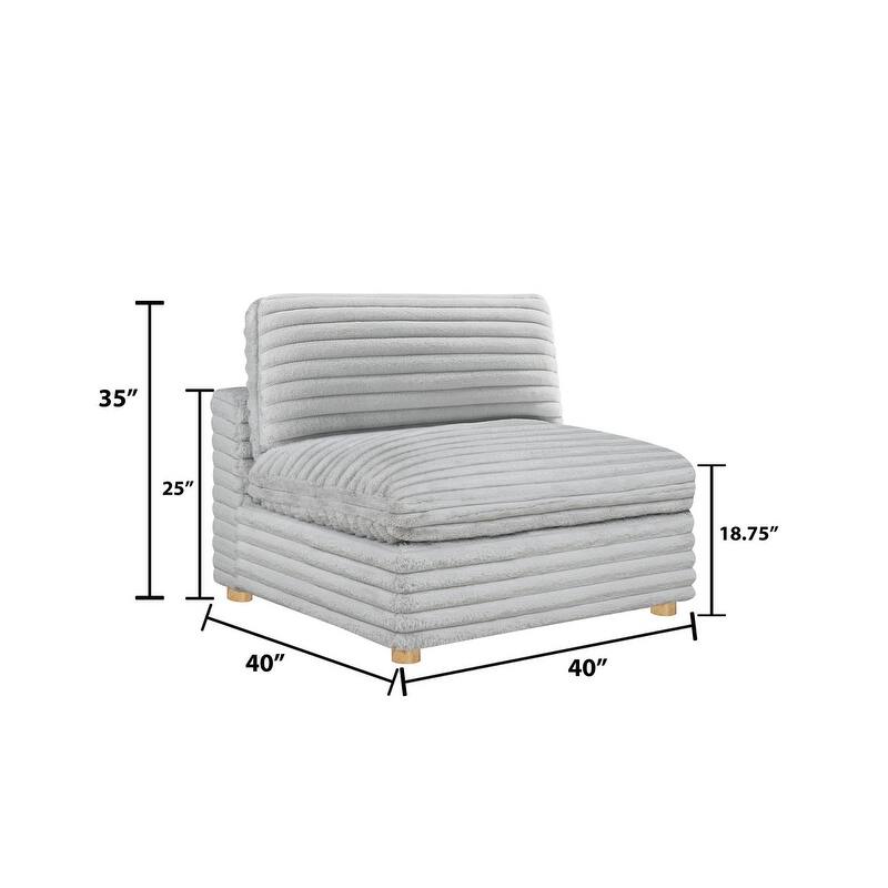 Best Quality Furniture 4-Piece Section Corduroy Modular