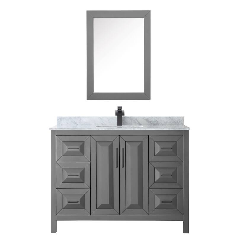 Wyndham Collection Daria 48" Free Standing Single Vanity Set with MDF