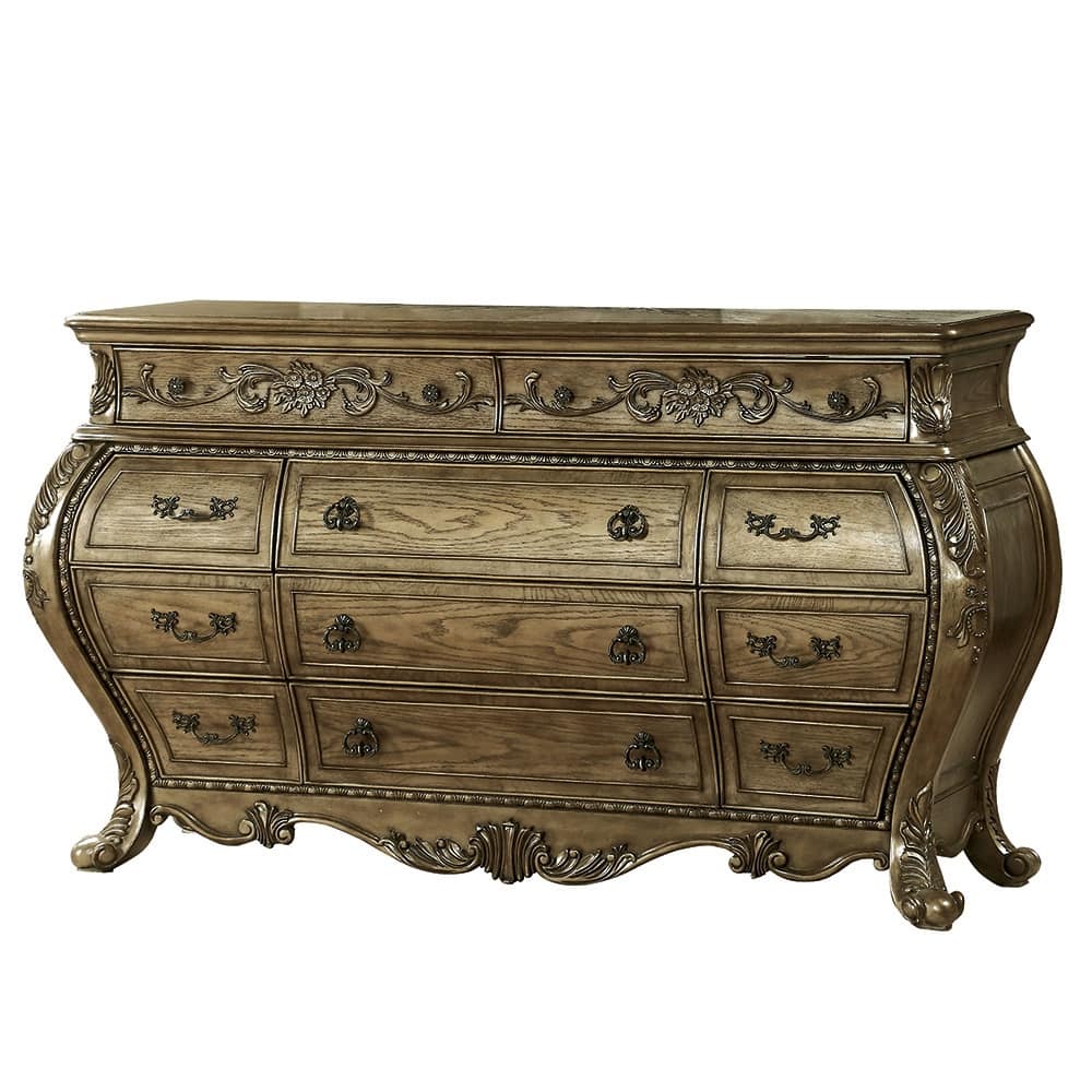 Versaille Vintage Oak 11-Drawer Dresser