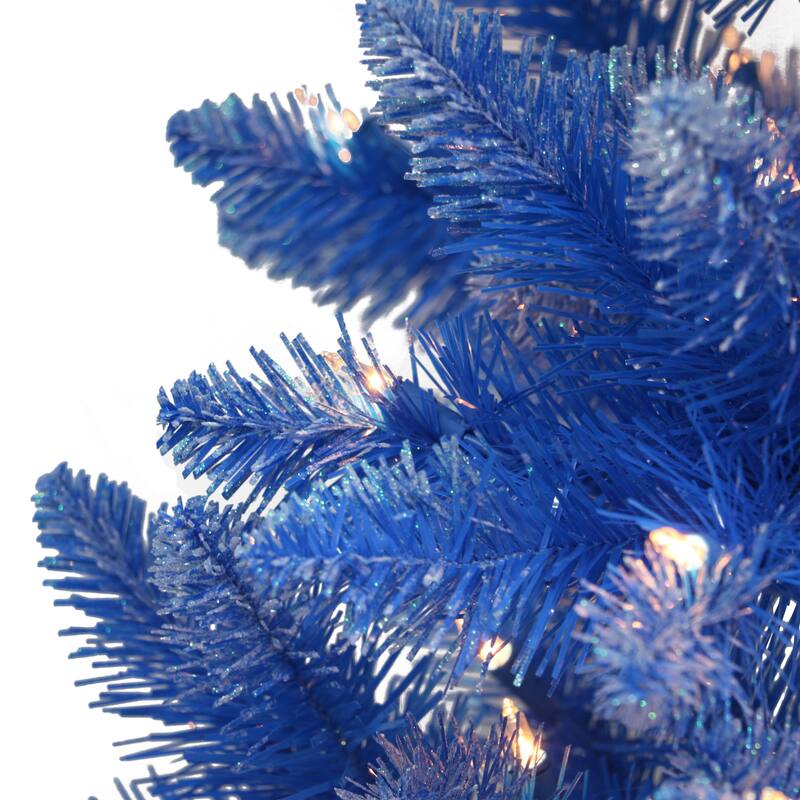 Puleo International 4' Pre-Lit Fashion Blue Artificial Christmas Tree - 4