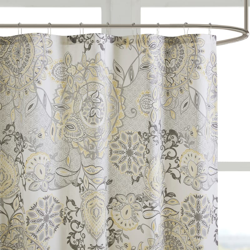 Madison Park Loleta Printed Cotton Shower Curtain