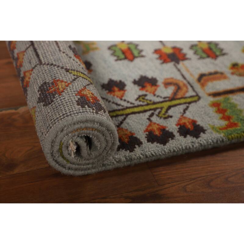 Geometric Ziegler Oriental Accent Rug Handmade Wool Carpet - 3'0" X 5'0"