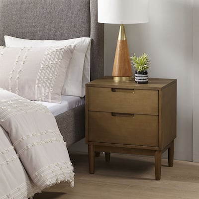 Brown Nightstand with 2-drawer