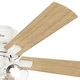 preview thumbnail 5 of 18, Hunter 52" Crestfield Low Profile Ceiling Fan with 3-Light LED Light Kit and Pull Chain - Casual, Farmhouse, Rustic