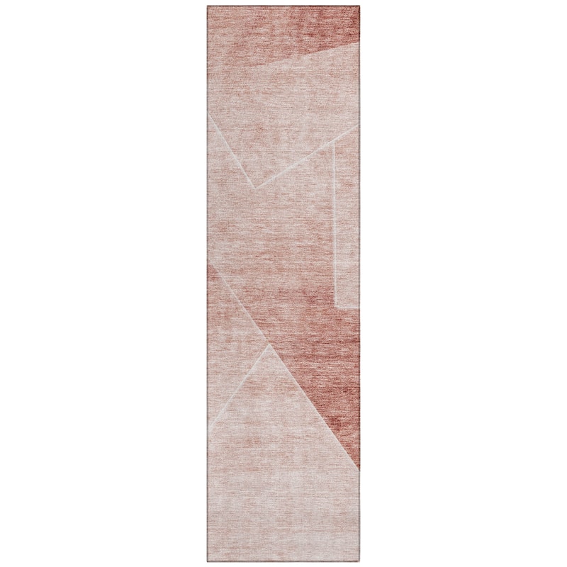 Machine Washable Indoor/ Outdoor Chantille Contemporary Abstract Rug