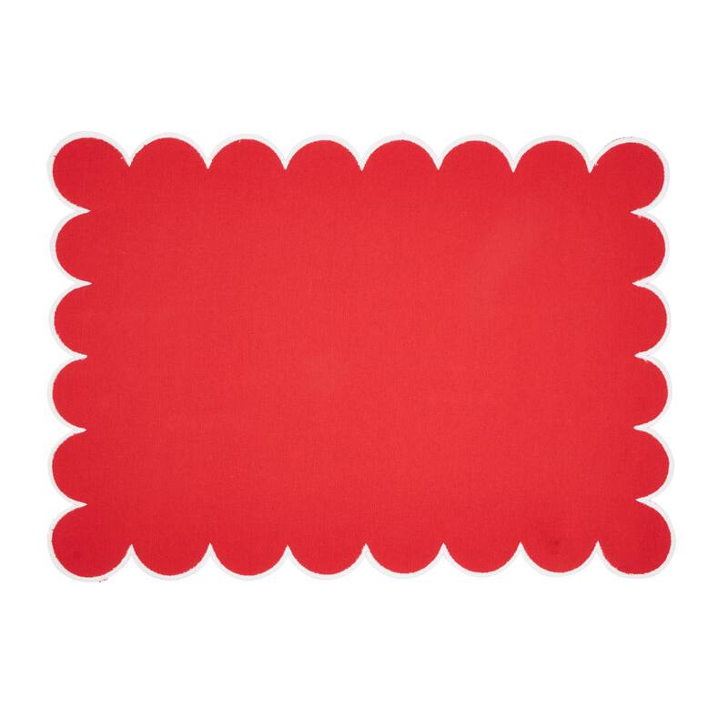 Eco Scallop Border Placemat (Set of 4) - 14"x20"