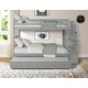 preview thumbnail 7 of 25, Modern & Clean Design Twin over Twin Bunk Beds With Twin Trundle and Stairway Storage Function