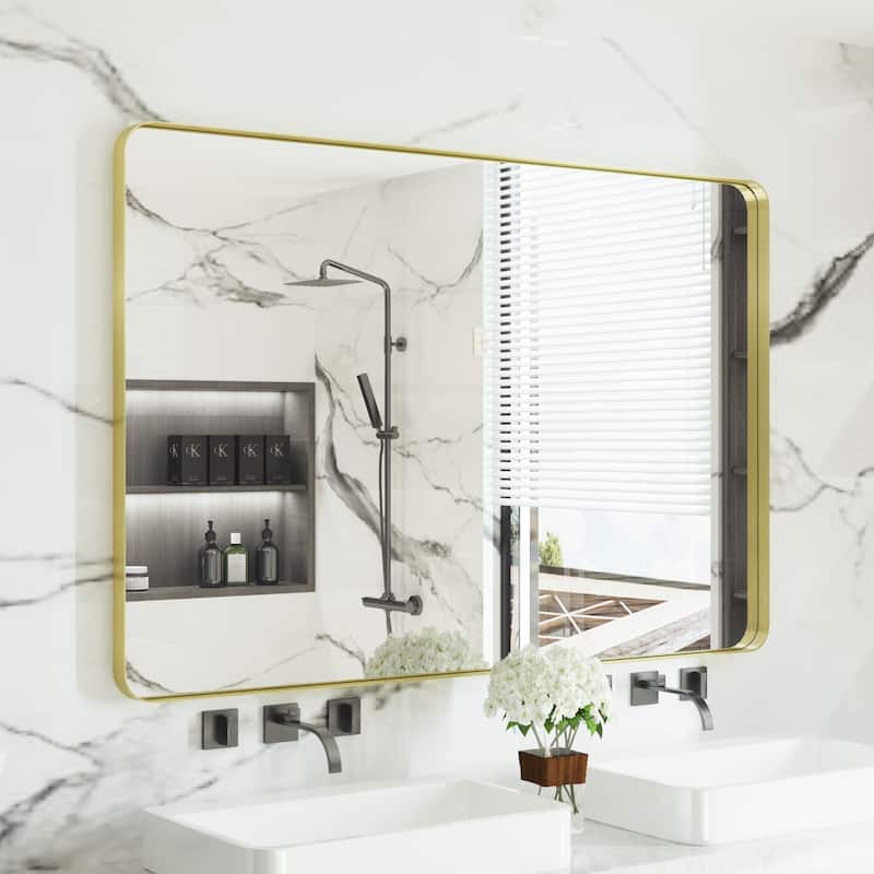 QuivaraView Rectangular Aluminum Framed Bathroom Vanity Mirror