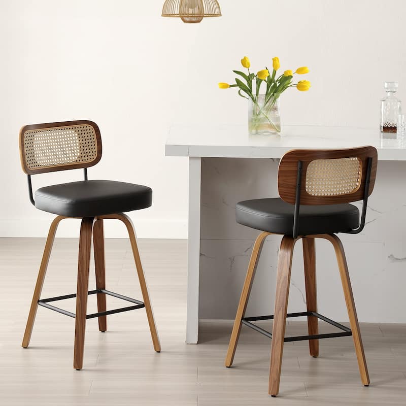 26"/29" Swivel Bar Stools/ Counter Stools with Bentwood Legs