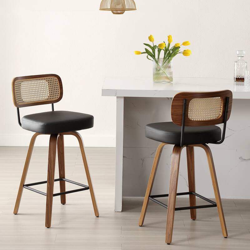 26"/29" Swivel Bar Stools/ Counter Stools with Bentwood Legs