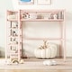 preview thumbnail 2 of 9, Full Size Metal Loft Bed with 4-Tier Shelves and Storage