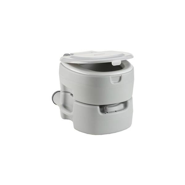 Shop Coleman Large Portable Flush Toilet Compartment F Chemical Storage W Easy Waste Disposal Overstock 15874661
