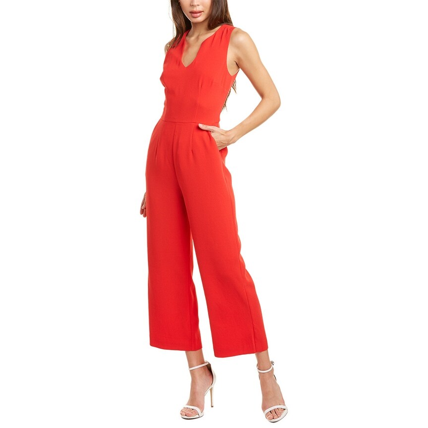 Trina turk red jumpsuit clearance
