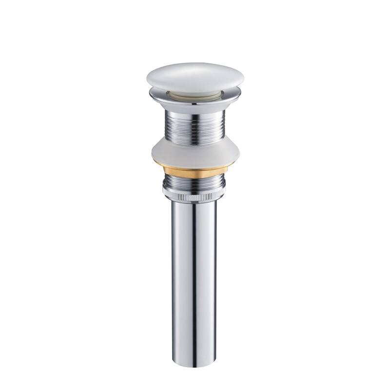 Bathroom Sink Pop Up Drain Stopper Full Cover without Overflow - Ceramic White