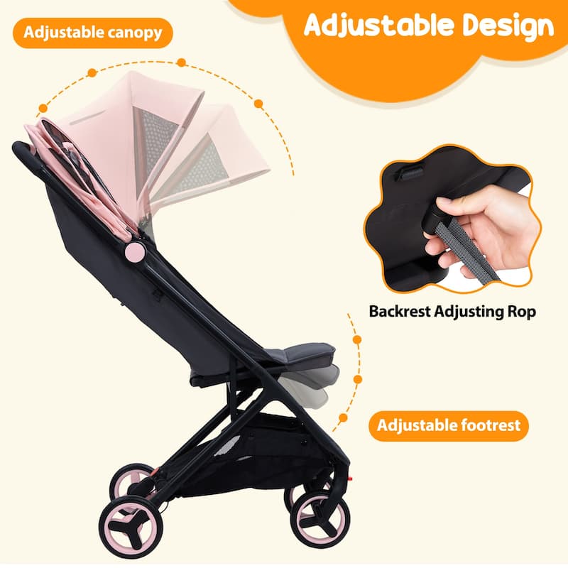 Compact Lightweight Stroller with One-Hand Fold