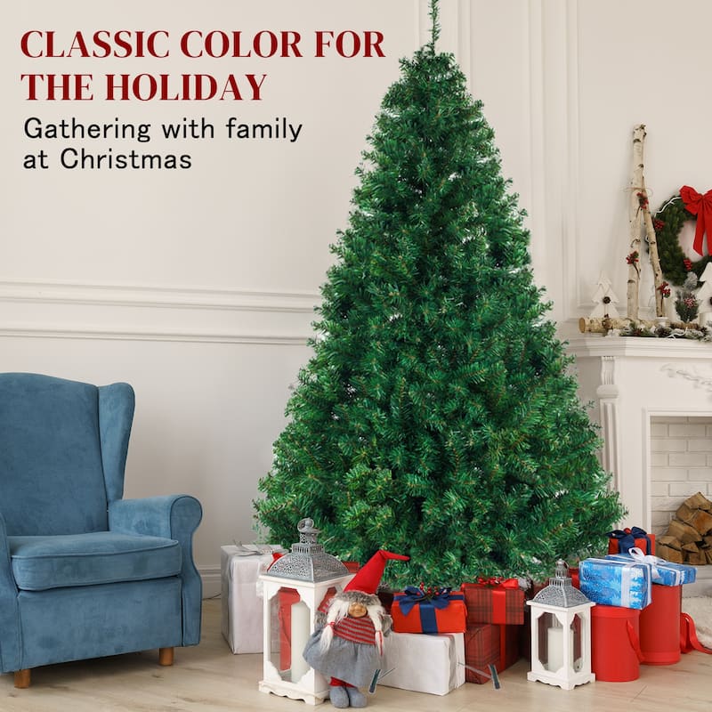 Green PVC Iron Christmas Tree with Branches and Stand - (43.3 x 43.3 x 70.9)"