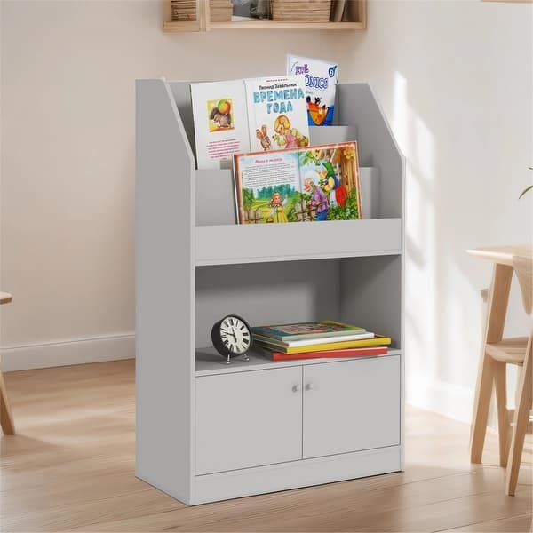 slide 2 of 15, Toy Storage Cabinet, Kids Bookcase Children's Bookshelf for Kids Room
