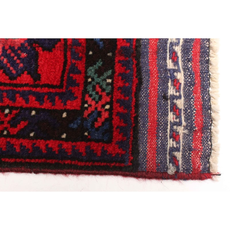 ECARPETGALLERY Hand-knotted Teimani Red Wool Rug - 3'2 x 4'11