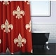 preview thumbnail 9 of 7, Fleur De Lis Ikat Print Shower Curtain (71 x 74)