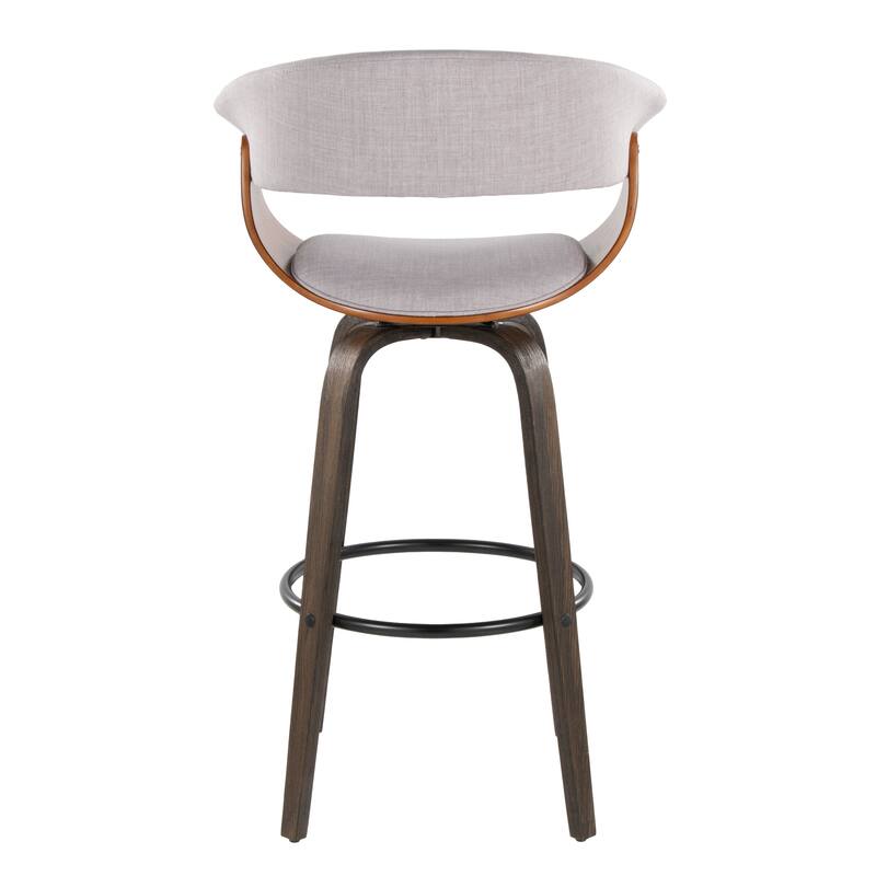 Carson Carrington Sauda 30" Fixed-Height Bar Stool with Bent Wood Legs (Set of 2)
