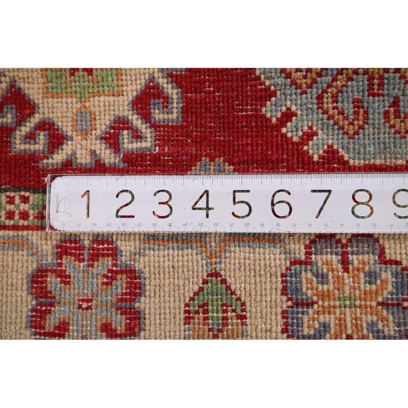 Red Kazak Accent Rug Handmade Wool Carpet - 2'10" x 4'2"
