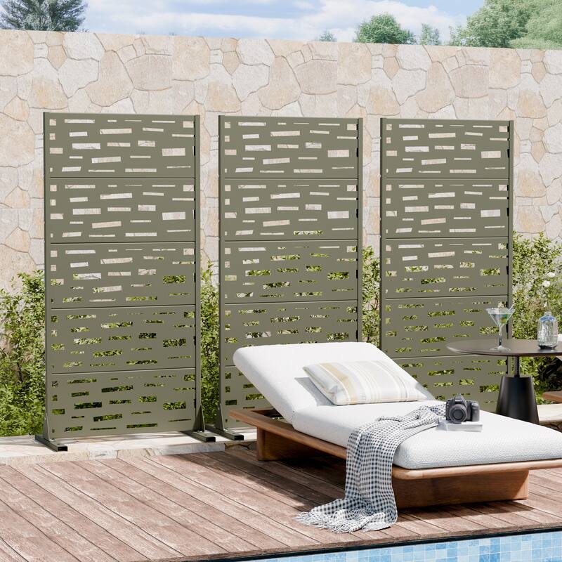 Outdoor Privacy Screen Metal Privacy Screen Panel Free Standing