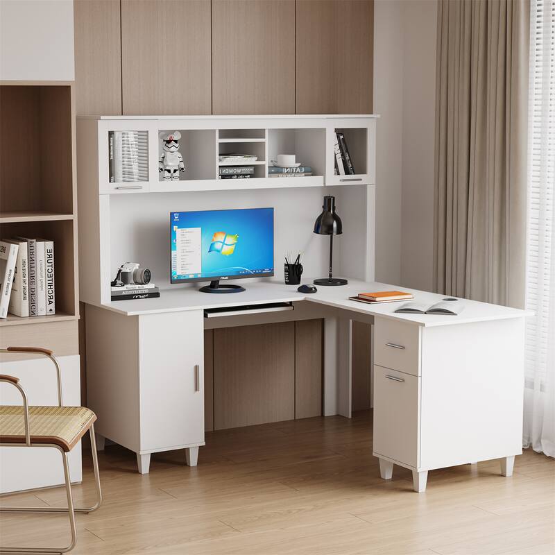 Home Office Computer Desk - White