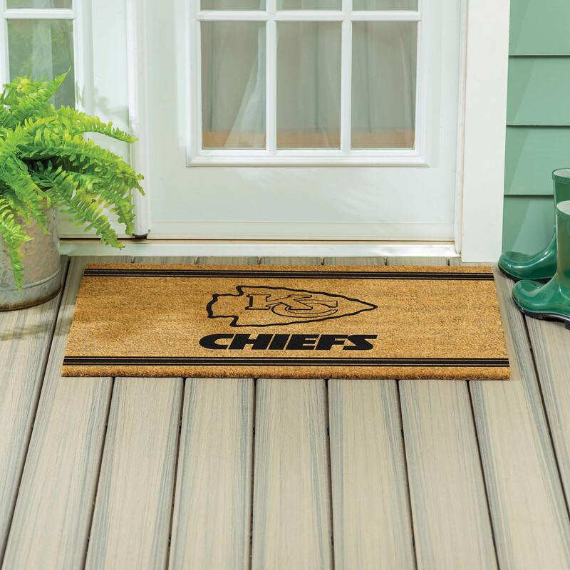 Kansas City Chiefs Monochrome Indoor/Outdoor Coir Door Mat