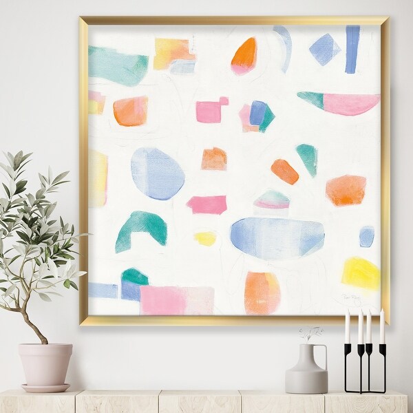 Designart 'Joy Geometric Simple' Mid-Century Modern Premium Framed Art Print. Opens flyout.