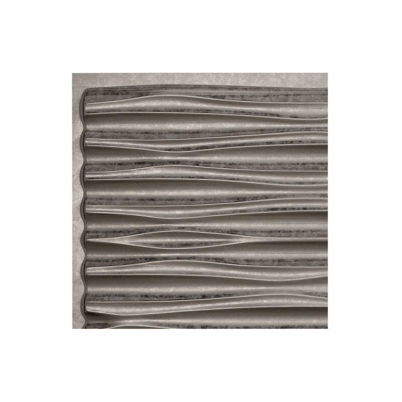 FASÄDE Dunes Decorative Vinyl 2ft x 2ft Lay in Ceiling Panel in Galvanized Steel (5 Pack) - 12in x 12in Sample - Galvanized Steel