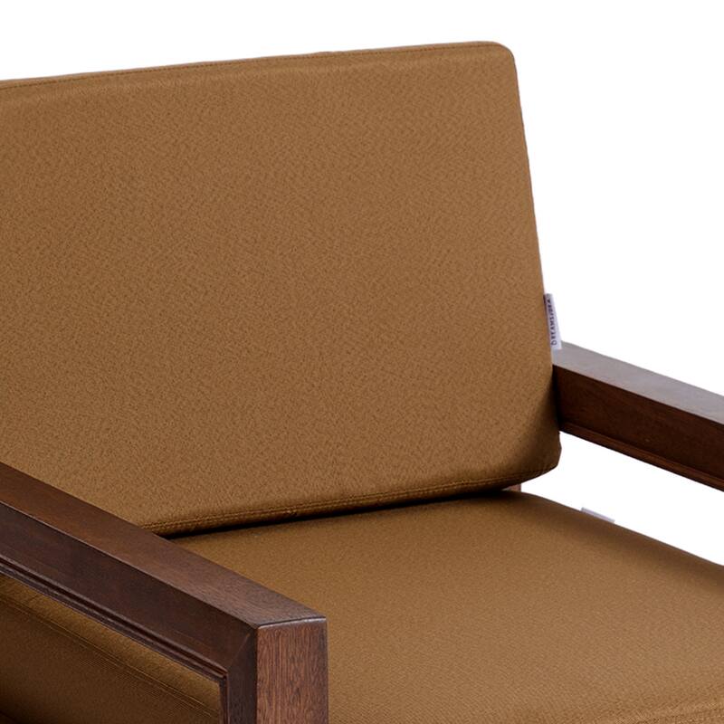 Oversize Teak Wood Loveseat Armchair Outdoor Patio Conversation Set with Cushion