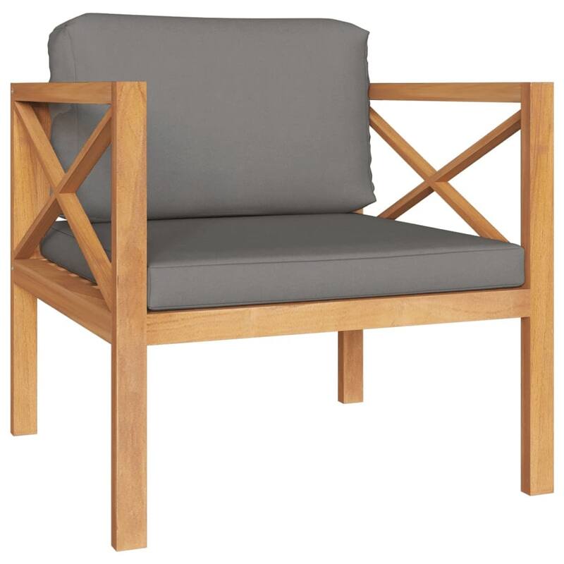 vidaXL Garden Lounge Set Patio Sectional Sofa with Cushions Poly Rattan Brown - 26" x 26" x 23.6"