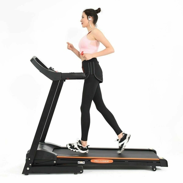 Goplus 2.5 hp folding treadmill electric support motorized power running fitness machine outlet