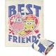 preview thumbnail 1 of 8, Nickelodeon Spongebob Squarepants Valentine's Day Silk Touch Sherpa Throw Blanket 50" x 60" - Best Friends