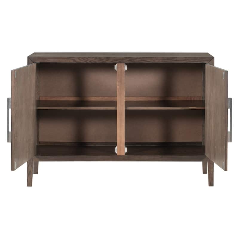 Wooden Cabinet with 2 Metal handles and 2 Doors