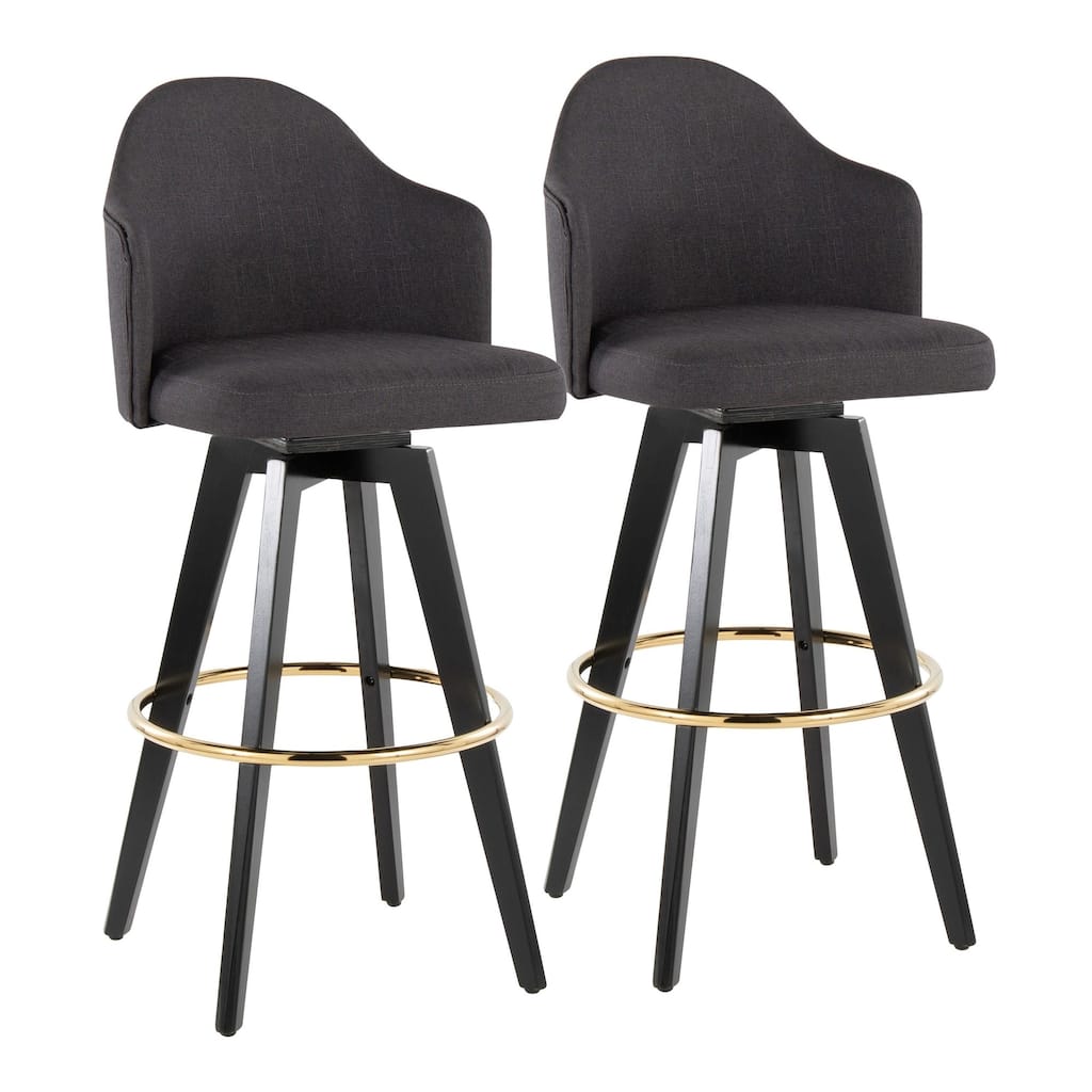 Ahoy Upholstered 30" Fixed-Height Barstool - Set of 2