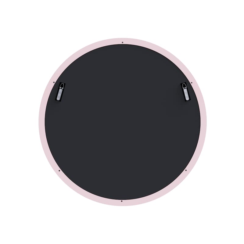 Glass Warehouse Round 36" Stainless Steel Framed Mirror