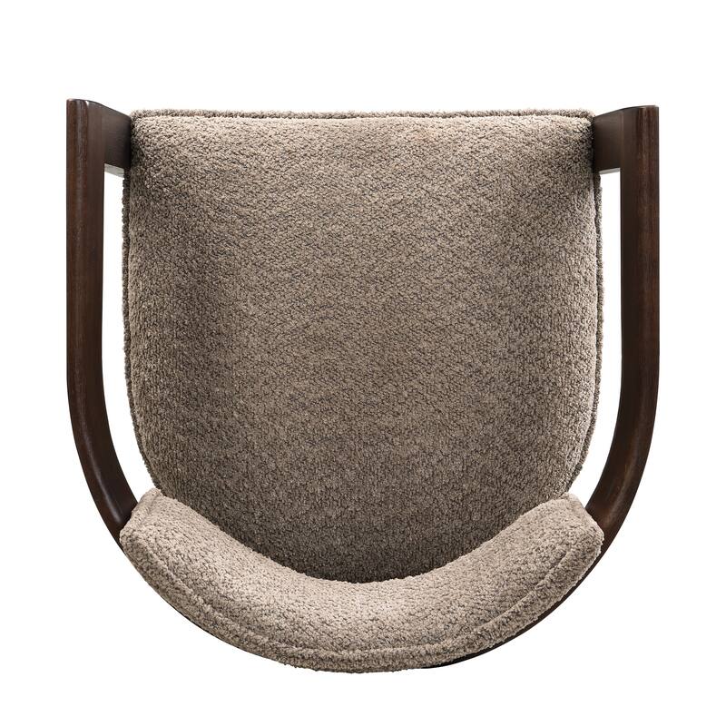 Conrad Sophisticated Modern Dining Chair With Armrest and Solid Wood Frame by Christopher Knight Home